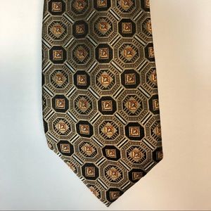 Pronto-Uomo Coutore 100% Men's silk tie bronze A01